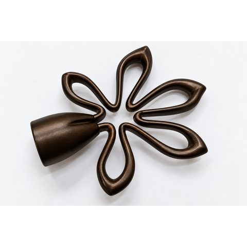 Tope flor bronce 19 mm