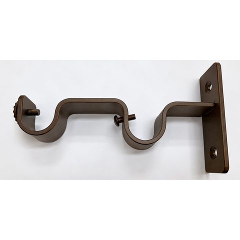 Soporte doble muro 19/25 mm bronce 25 mm